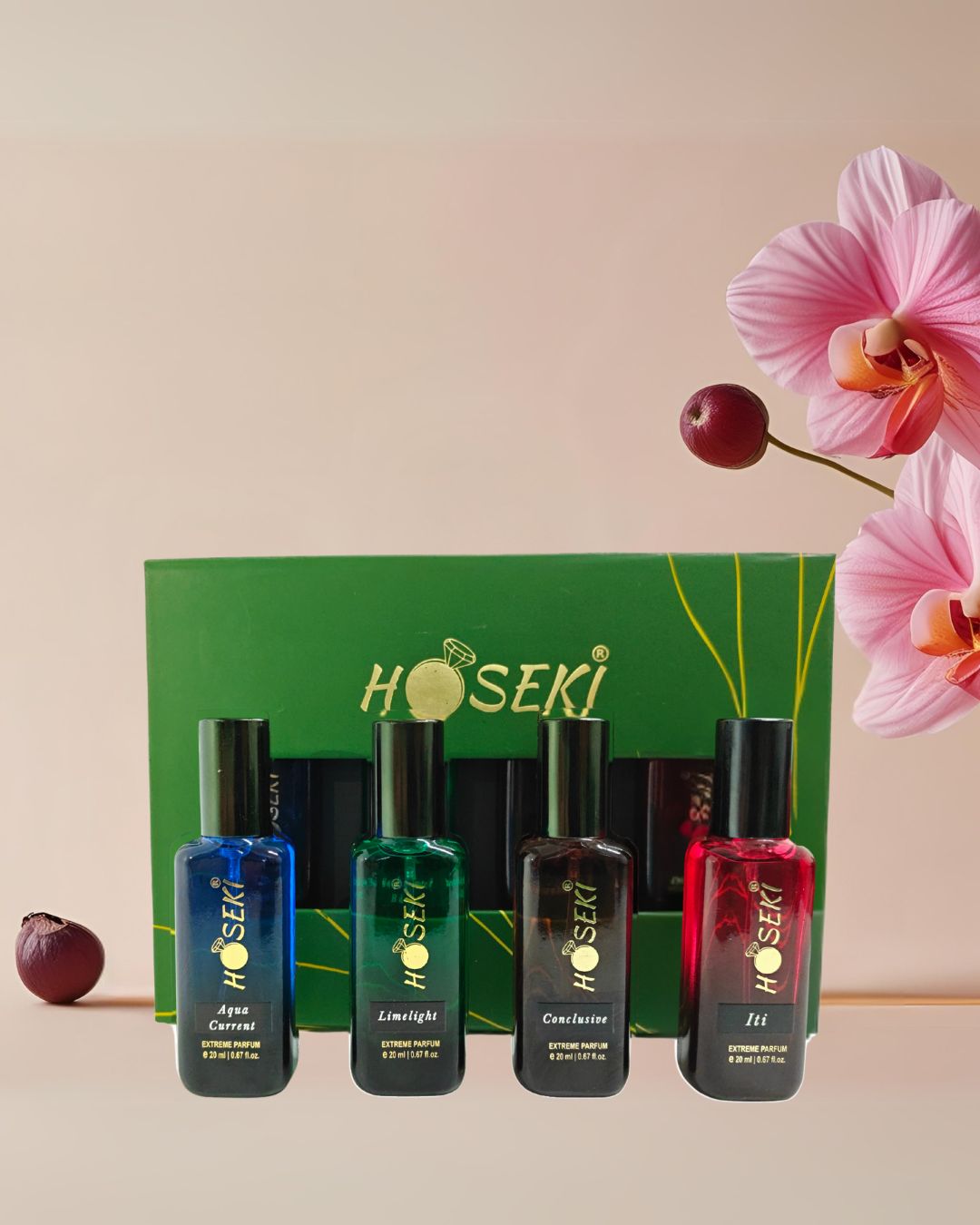 4*20ml Miniature HOSEKI Essence Gift Set Collection: A Symphony of Scents